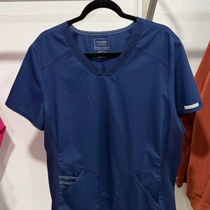 Cherokee Workwear Navy V-Neck Scrub Top